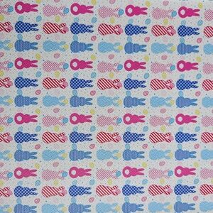 Colorful Bunny Faux Leather